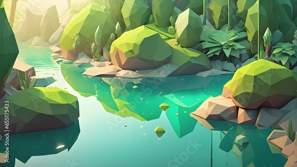 Obraz Soft 3D Forest Background