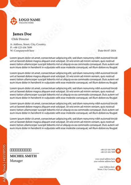 Fototapeta Letterhead Template