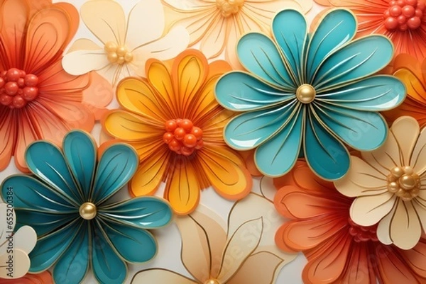 Fototapeta image for decoration of flowers with a 3d effect