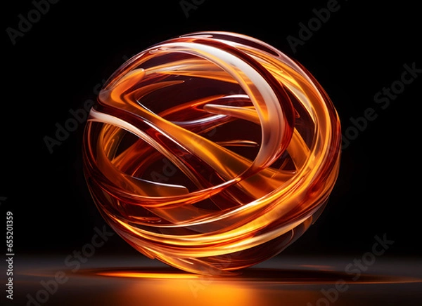 Fototapeta abstract fire ball