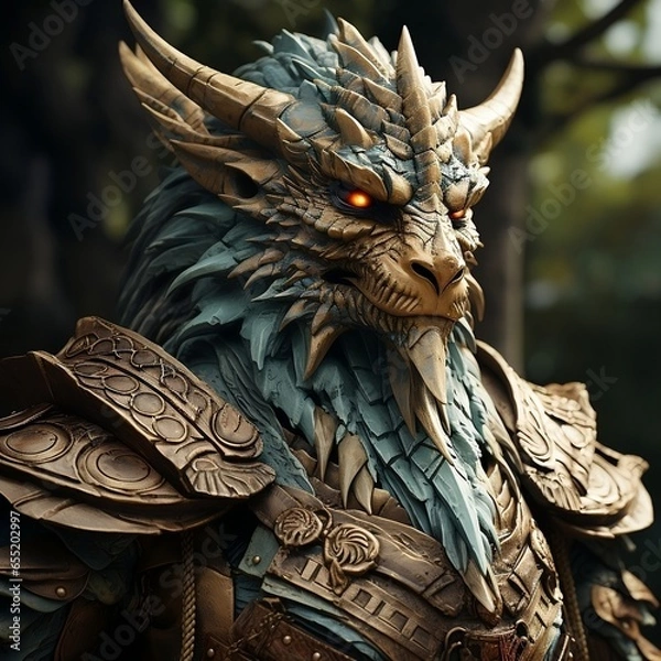 Obraz an image of a statue that looks like a dragon