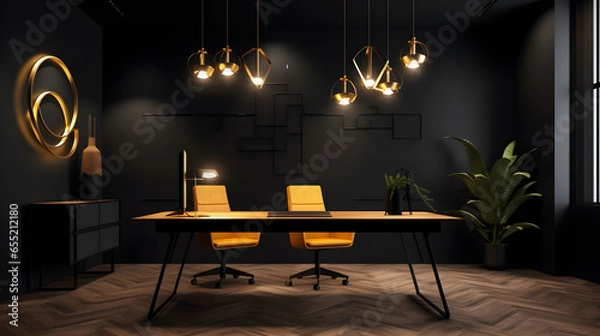 Obraz Modern and Dark Office