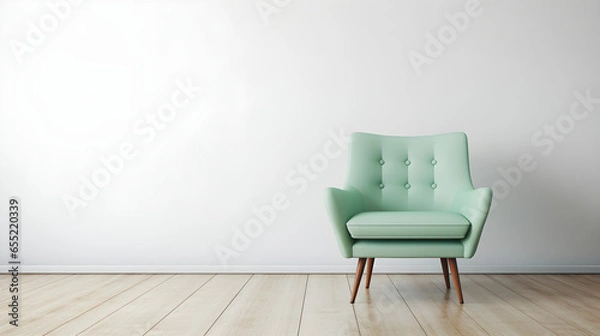 Obraz Green and white armchair