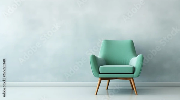 Obraz Green and white armchair