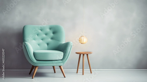 Obraz Green and white armchair