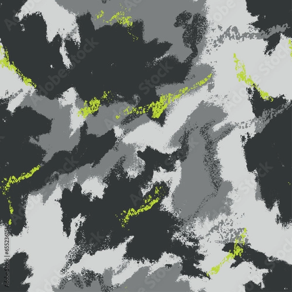 Obraz Abstract camouflage brush stroke seamless pattern