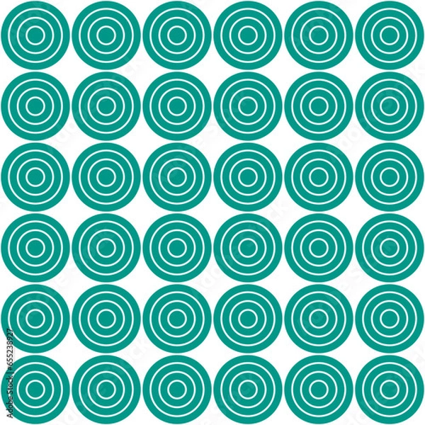 Fototapeta Green circle pattern. Circle vector seamless pattern. Decorative element, wrapping paper, wall tiles, floor tiles, bathroom tiles.