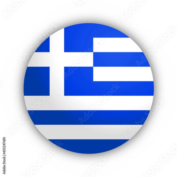 Obraz Flaga Grecji Przycisk