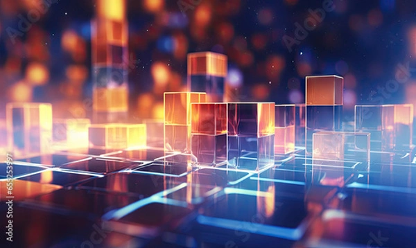 Fototapeta Futuristic design with glass morphism elements.