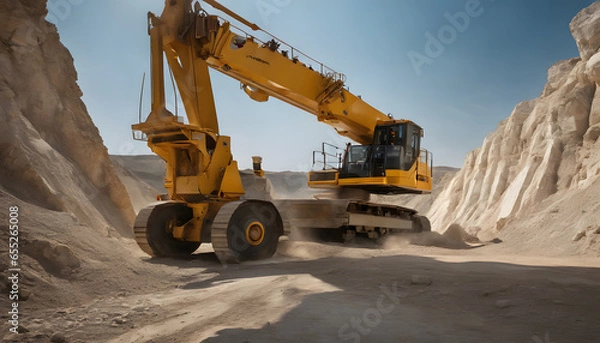 Fototapeta excavator on a site