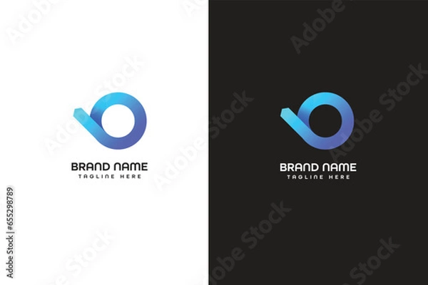 Obraz O letter modern logo 