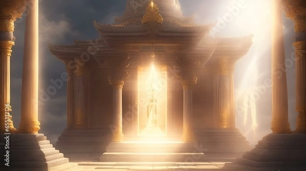 Obraz burning candles in the temple