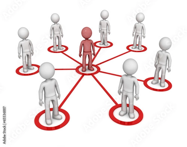 Obraz Partner network. 3d image isolated on white background