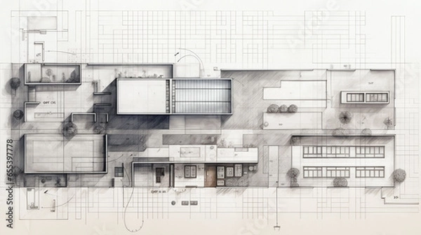 Obraz Building Plan View