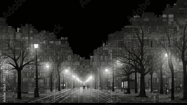 Obraz City Square at Night