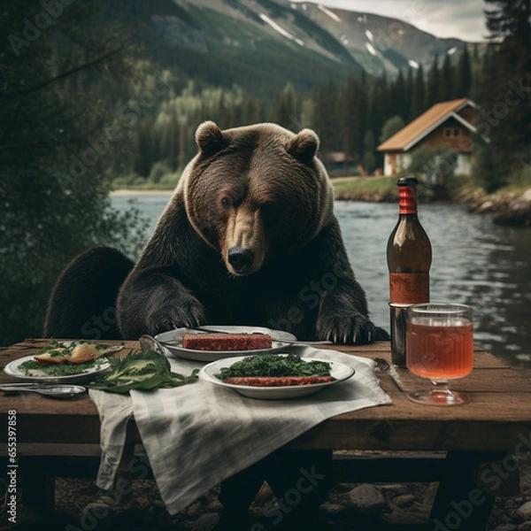 Obraz Bear Dinner