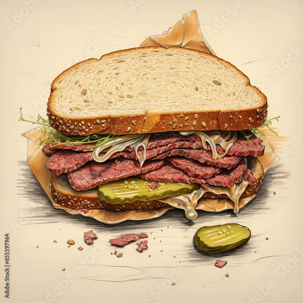 Obraz Pastrami Sandwich