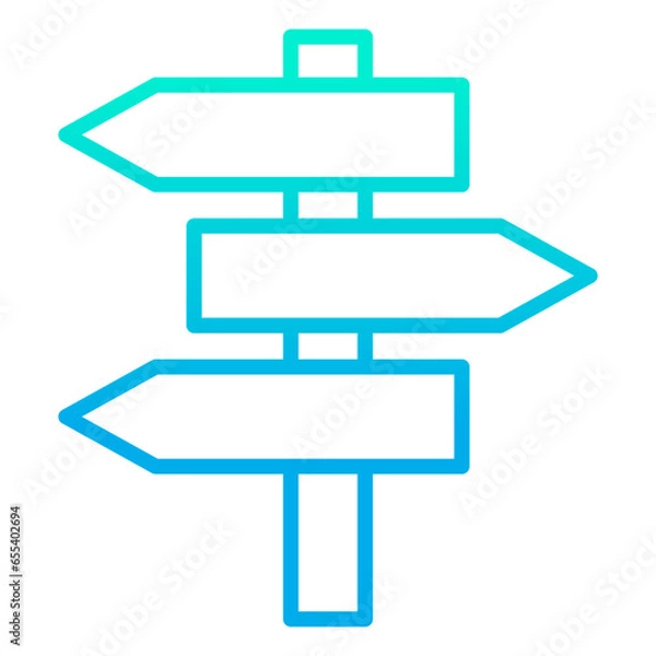 Obraz Outline gradient Global Location icon