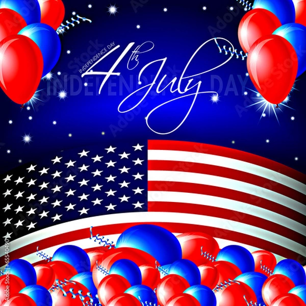 Obraz Independence day illustration