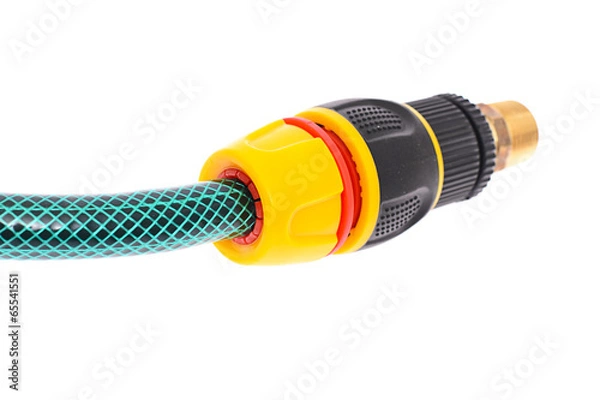 Fototapeta Watering Hose Nozzle Isolated on White Background