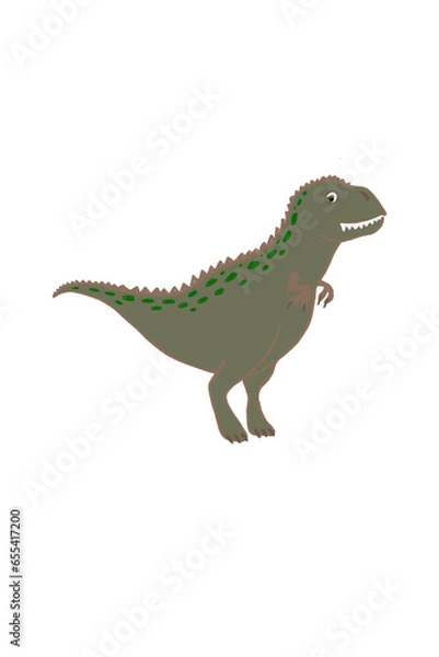 Fototapeta dinosaur toy isolated on white