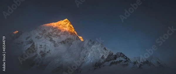 Fototapeta Himalya szczyty Everest i Nuptse o zachodzie słońca