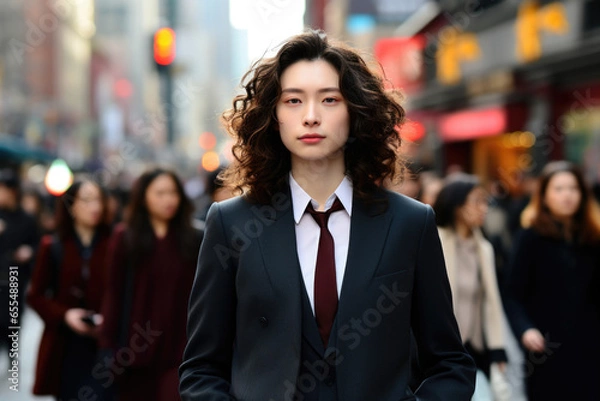 Obraz androgynous person - ai generated