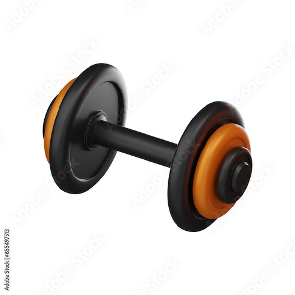 Obraz Dumbbell icon, For Gym, 3D illustration. 