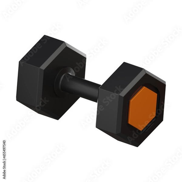 Obraz Dumbbell icon, For Gym, 3D illustration. 