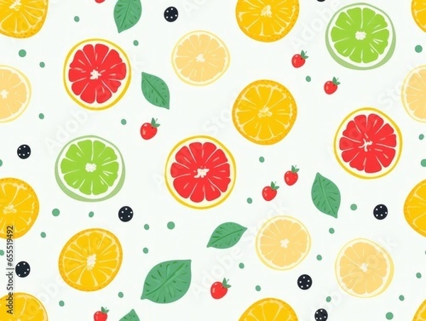Fototapeta fruits seamless pattern