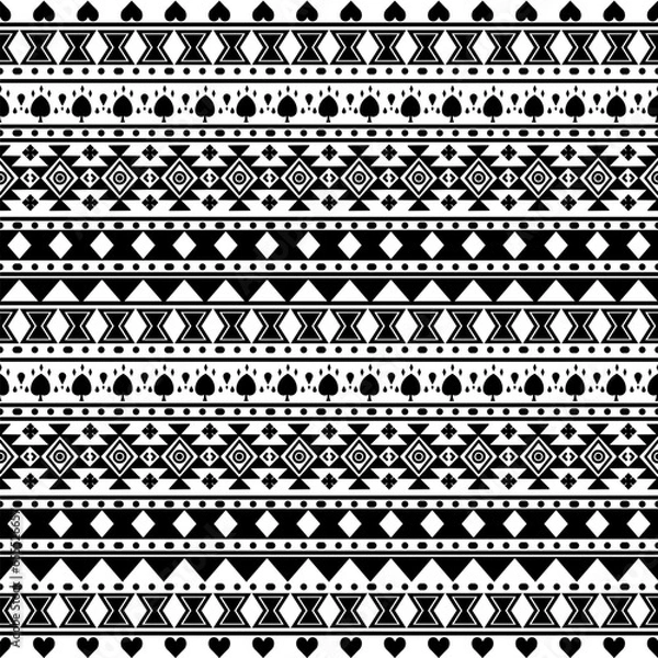 Fototapeta seamless ethnic pattern design.Geometric ethnic oriental ikat pattern traditional Design.ethnic oriental pattern,fabric,embroidery.Mexican pattern.merican pattern.latin african.indian fabric.Mexican