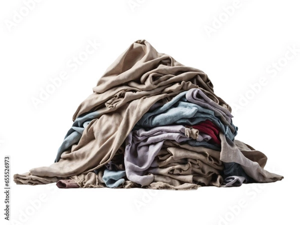 Obraz  pile of cloth3, generative ai