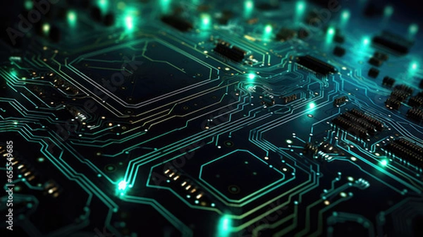 Fototapeta Abstract technology background with binary code representing digital innovation