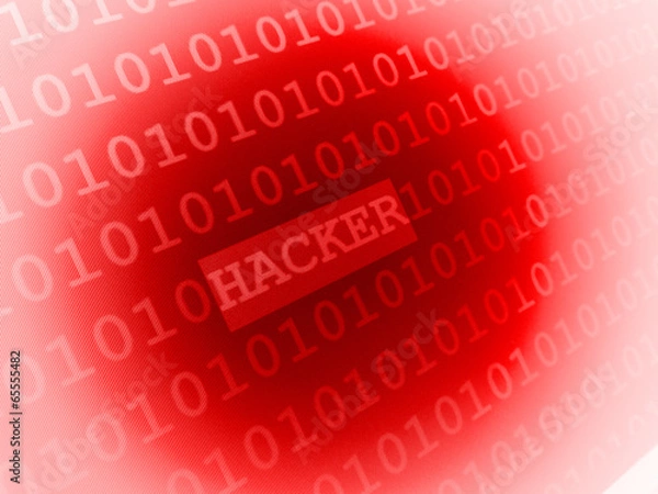 Fototapeta hacker message in binary data stream
