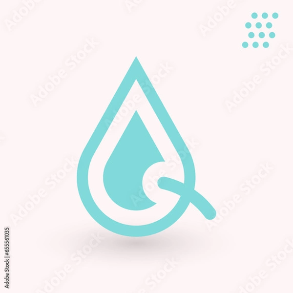 Obraz Creative Water drop Q logo Design