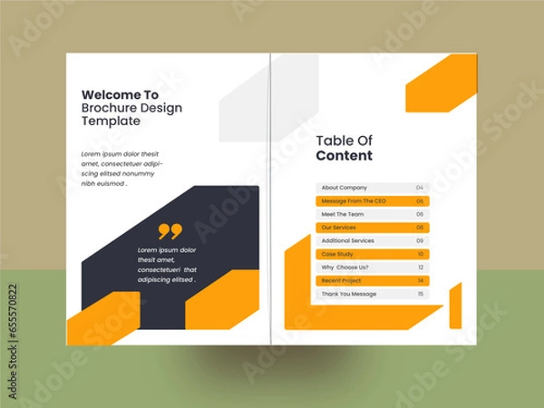 Obraz modern business bi fold broacher