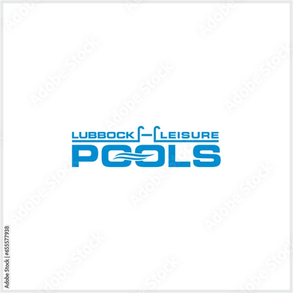 Obraz swimming pool contruction wordmark logo