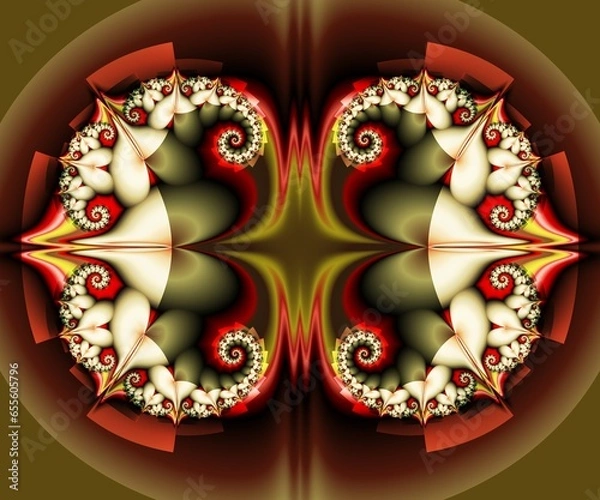 Fototapeta Computer generated abstract colorful fractal artwork