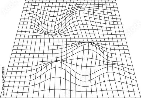 Obraz Y2k Wireframe Element