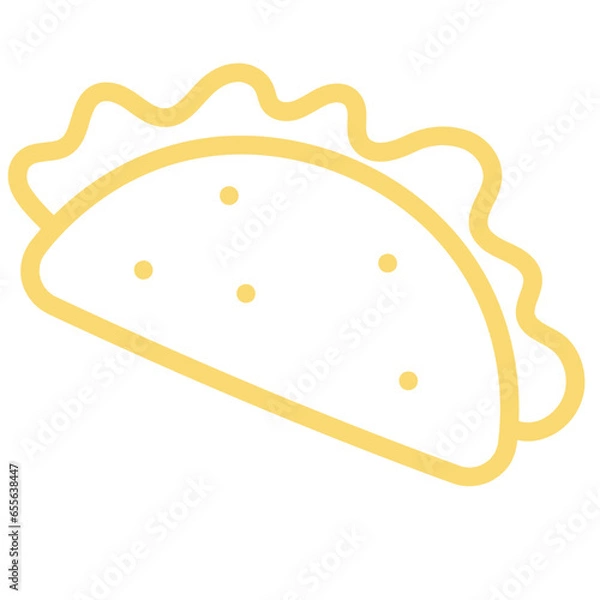 Obraz taco doodle icon
