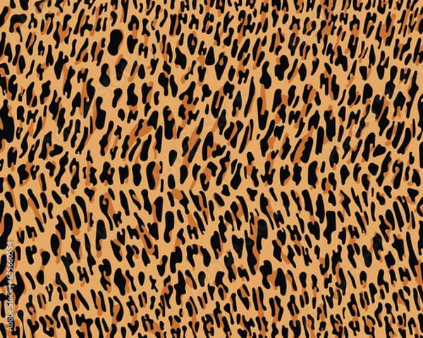 Fototapeta Leopard print pattern animal Seamless. Leopard skin abstract for printing, cutting and crafts Ideal for mugs, stickers, stencils, web, cover. Home decorate and more.