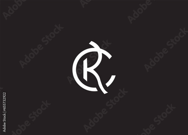 Obraz CR letter logo design and initial logo