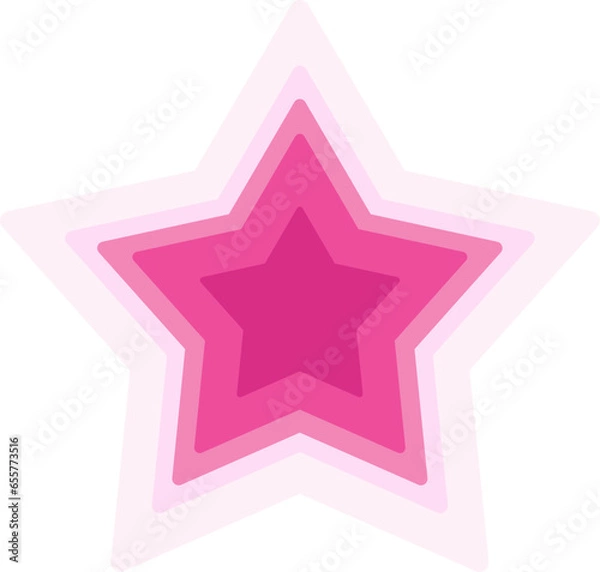 Obraz Pink Stars Shape Vector Illustration