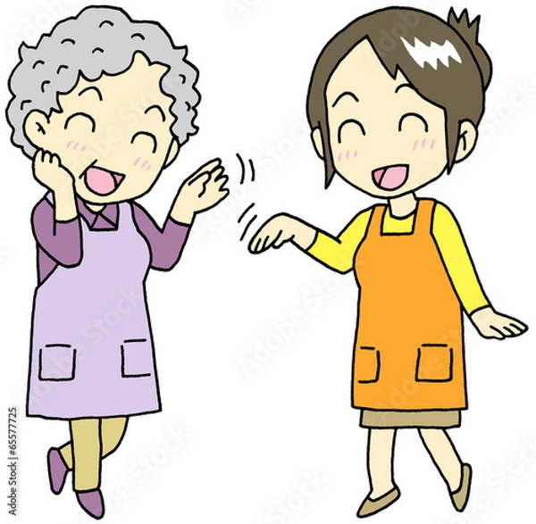 Fototapeta 井戸端会議　女性