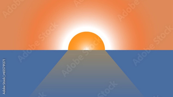 Obraz 日の出　朝日