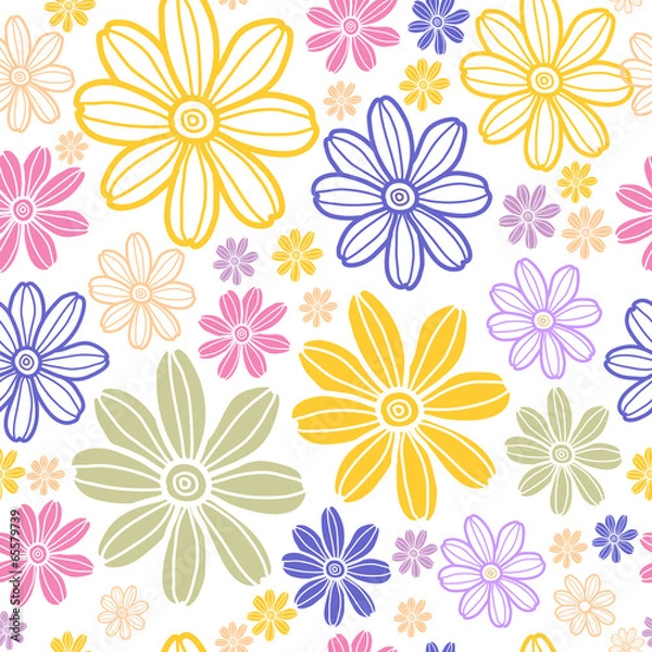 Fototapeta Floral seamless pattern