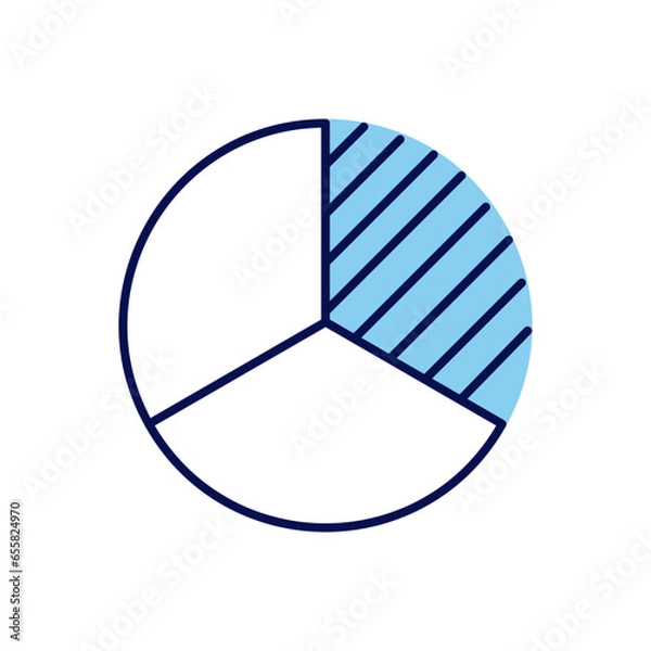 Obraz Pie Chart related vector icon. Isolated on white background. Vector