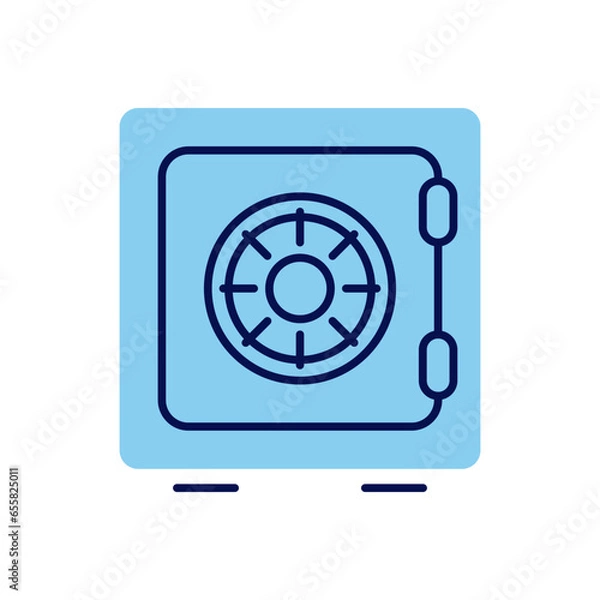 Fototapeta Safe related vector icon. Isolated on white background. Vector illustration