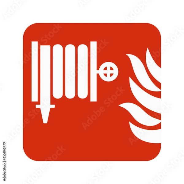 Fototapeta Fire extinguishing vector editable icon, water tap