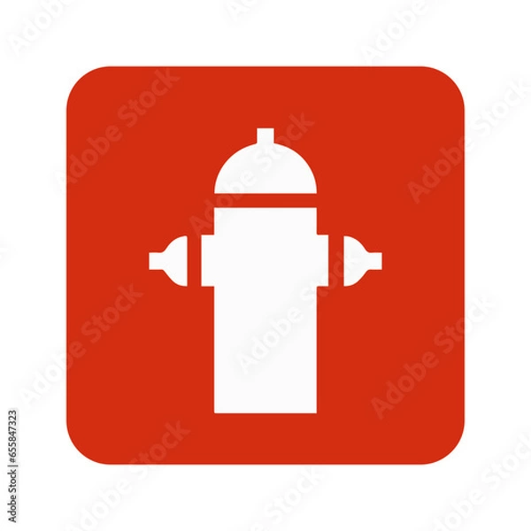 Fototapeta Fire extinguishing vector editable icon, water tap